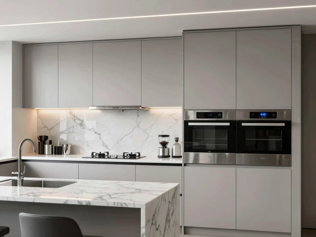 Modernt kök med högkvalitativa material och smart förvaring