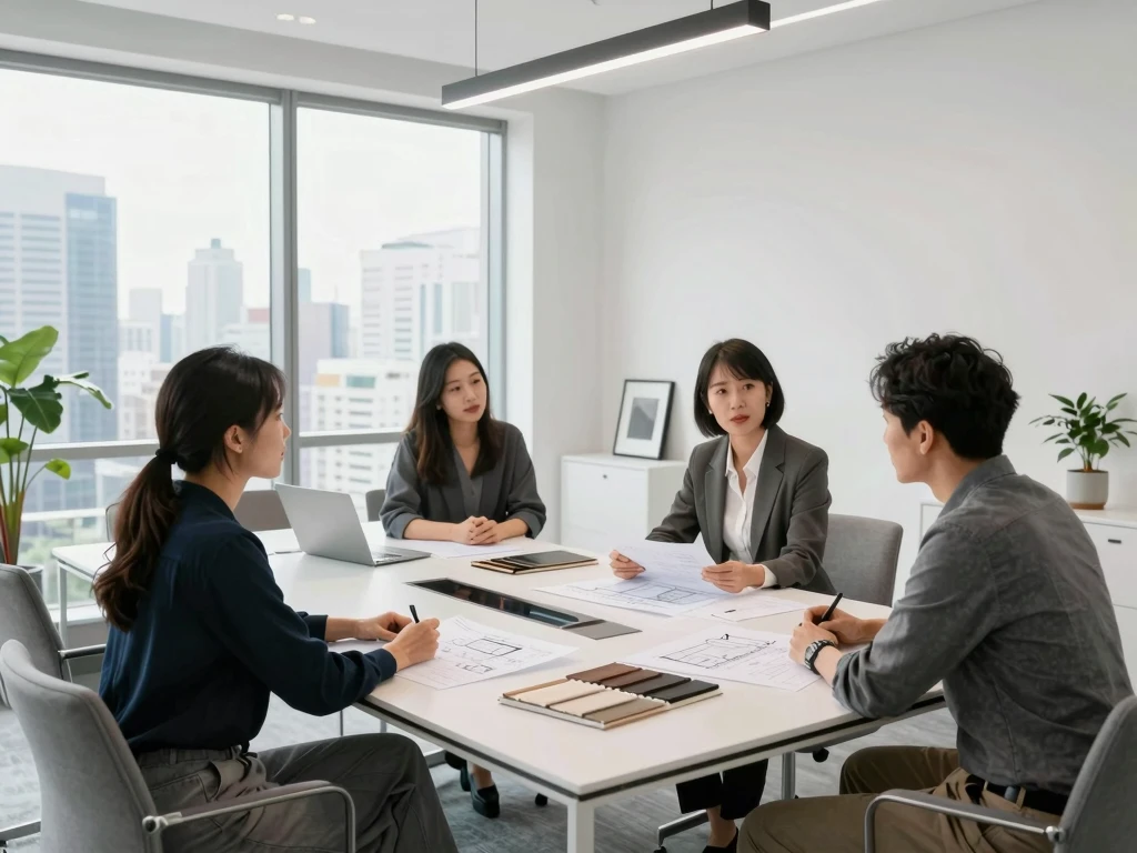 Designkonsultation med klient och inredningsarkitekt