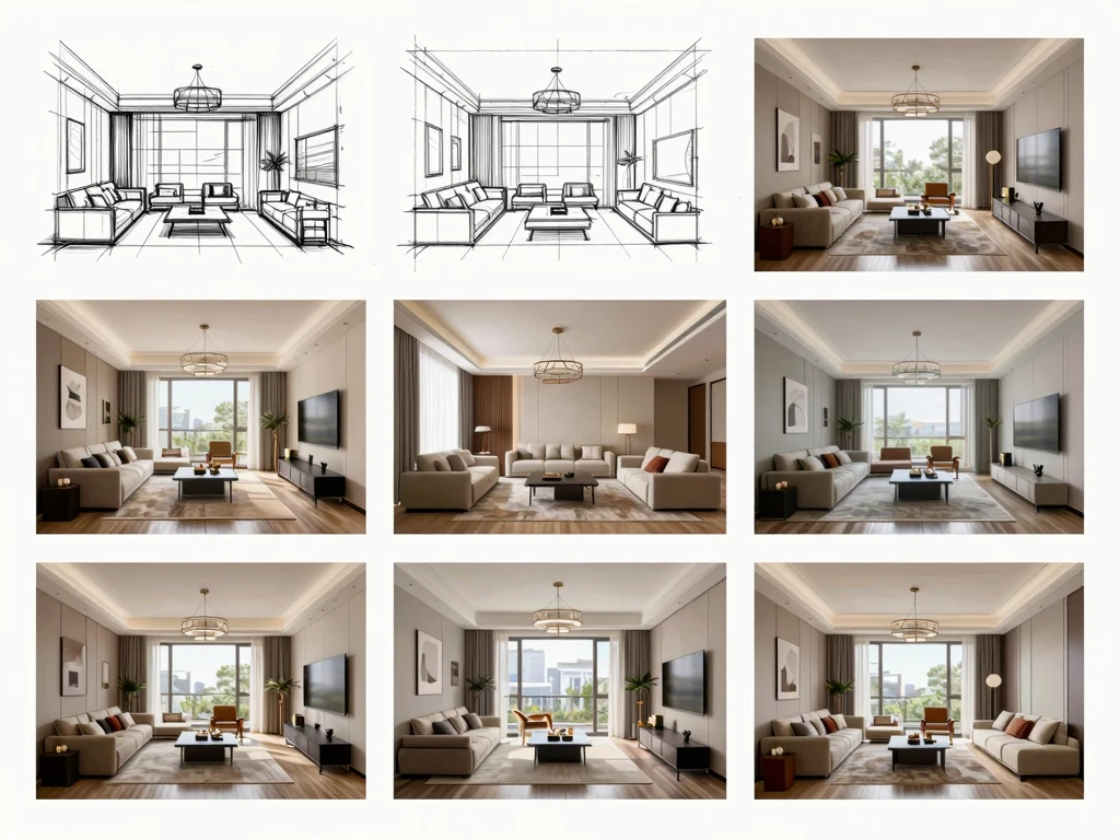 Designprocess från skiss till färdig inredning